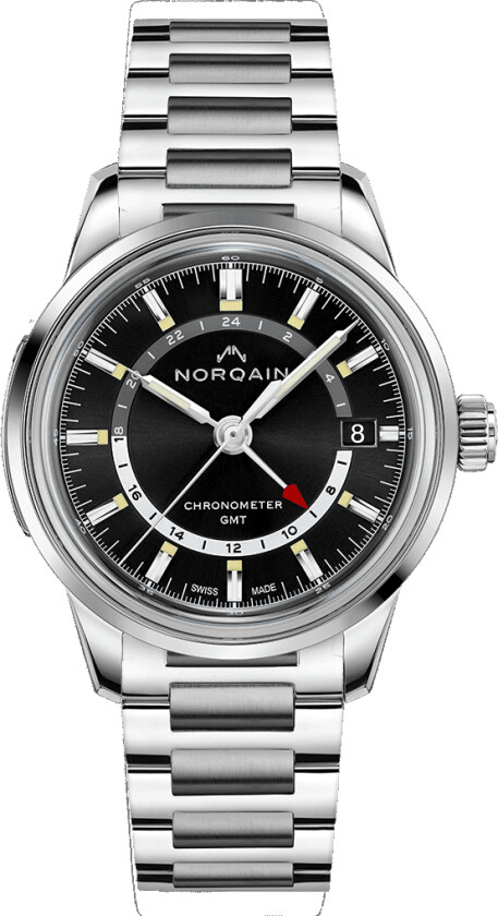 Freedom 60 GMT NN2100SG/B211/201SG - Automatisk - Sølv - Herreklokker - Rustfritt stål - ledd m/pin - Safir