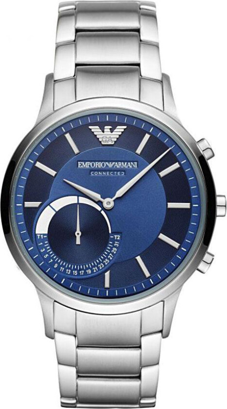 Emporio Armani Hybrid Smartwatch ART3033 - Kvarts - Sølv - Herreklokker - Rustfritt stål - ledd m/pin - Mineral