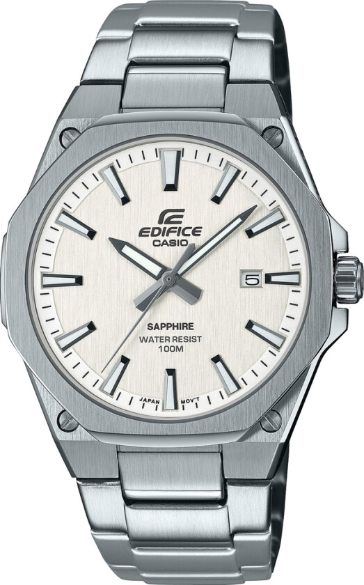 Edifice EFR-S108D-7AVUEF - Kvarts - Sølv - Herreklokker - Rustfritt stål - ledd m/pin - Safir