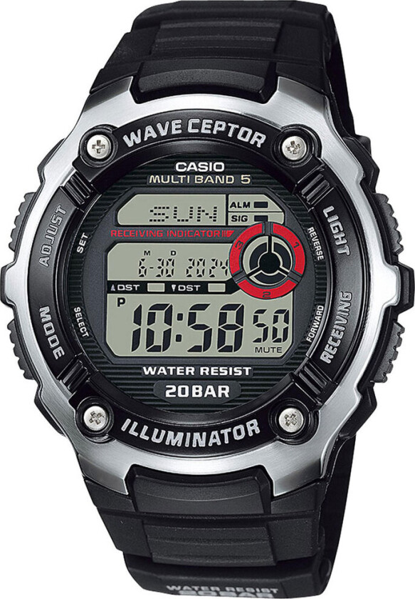 Wave Ceptor WV-200R-1AEF - Digital - Sort - Herreklokker - Resin - Mineral