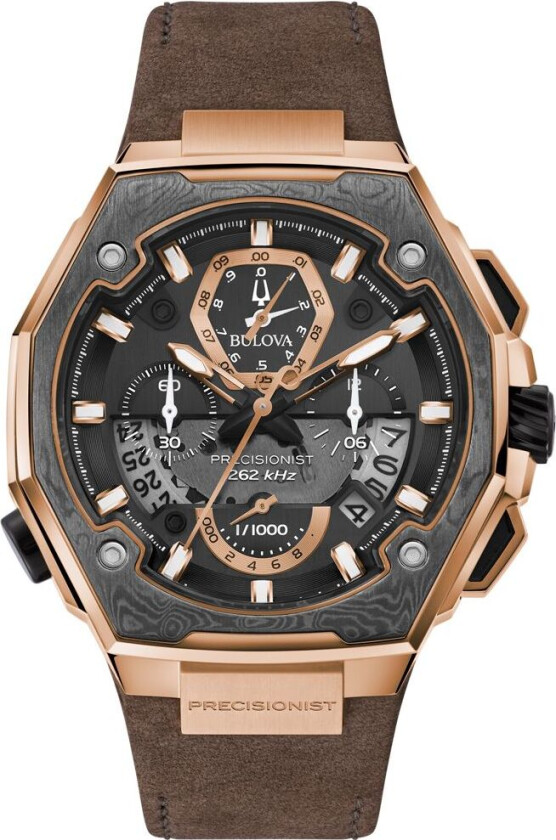Precisionist X 98B356 - Kvarts - Bronse - Herreklokker - Skinn - Safir