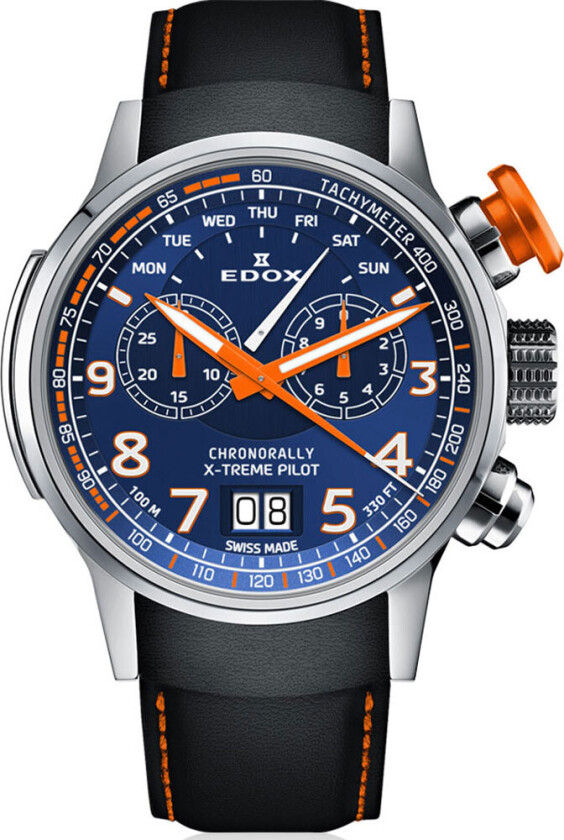 Chrono Rally X-Treme Pilot 38001 TINO BUO3 - Kvarts - Sølv - Herreklokker - Skinn - Safir