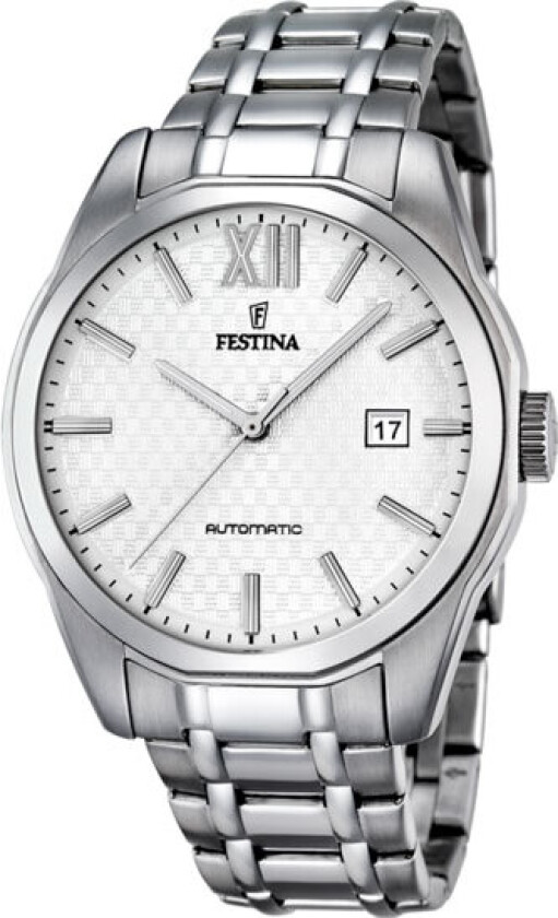 Mens Automatic F16884/2 - Automatisk - Sølv - Herreklokker - Rustfritt stål - ledd m/pin - Mineral