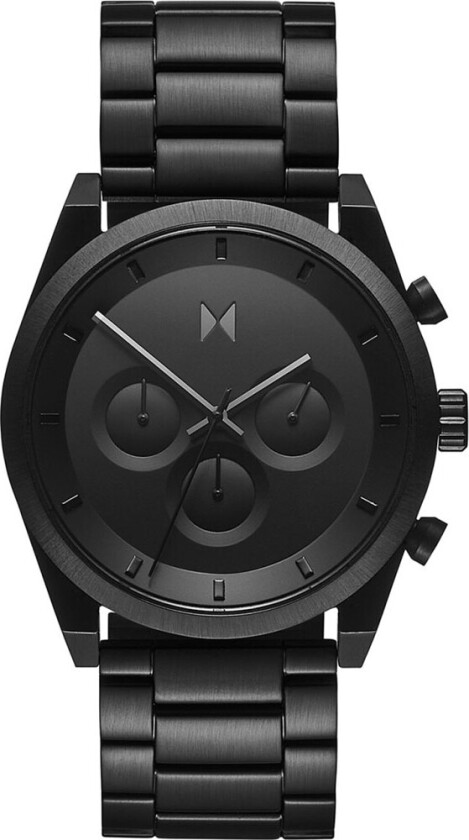 Element Chrono 28000110-D - Kvarts - Sort - Herreklokker - Rustfritt stål - ledd m/pin - Mineral