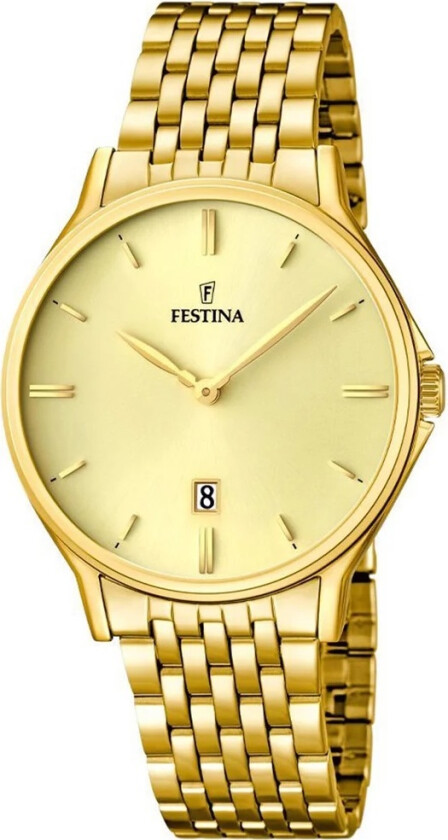 Mens Classic F16746/2 - Kvarts - Gull - Herreklokker - Rustfritt stål - Mineral