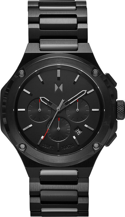 Raptor Black 28000149-D - Kvarts - Sort - Herreklokker - Rustfritt stål - ledd m/pin - Mineral