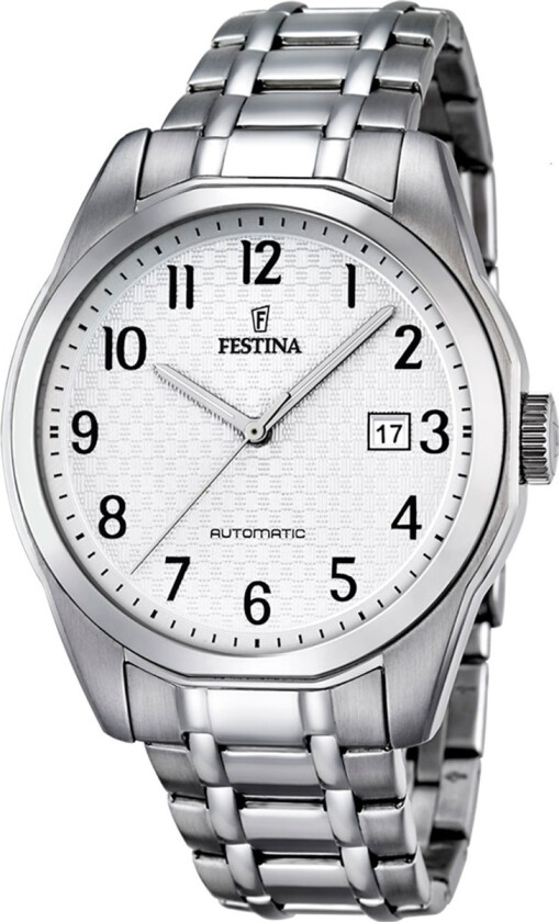 Mens Automatic F16884/1 - Automatisk - Sølv - Herreklokker - Rustfritt stål - ledd m/pin - Mineral