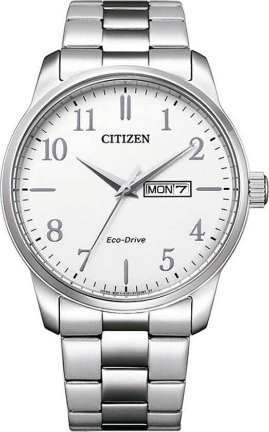 Classic Elegant BM8550-81A - Kvarts - Sølv - Herreklokker - Rustfritt stål - ledd m/pin - Mineral