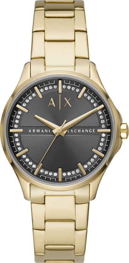 Hampton AX5257 - Kvarts - Gull - Dameklokker - Rustfritt stål - ledd m/pin - Mineral