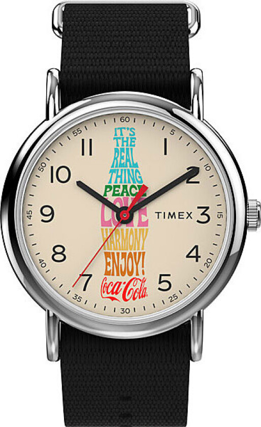 Weekender X Coca Cola TW2V29800 - Kvarts - Sølv - Herreklokker - Stoff - Mineral