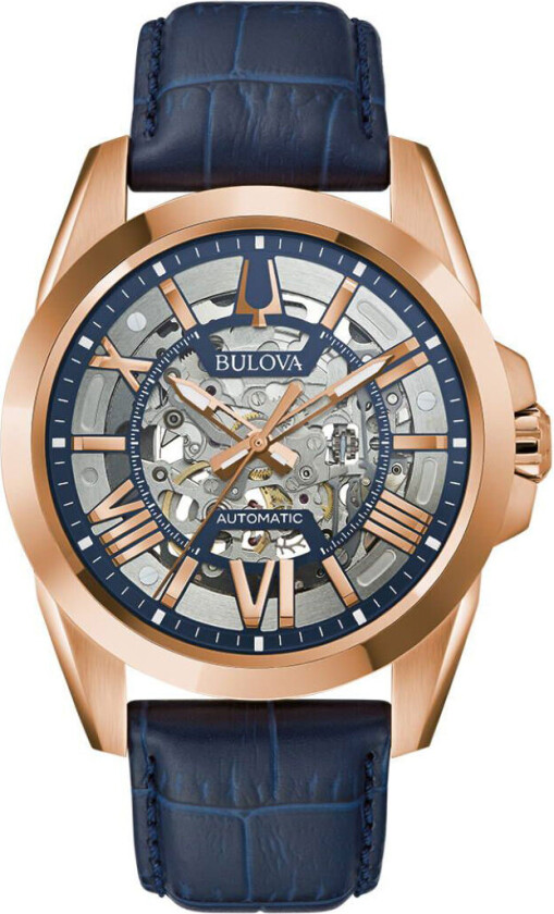 Sutton Classic 97A161 - Automatisk - Rosegull - Herreklokker - Skinn - Mineral