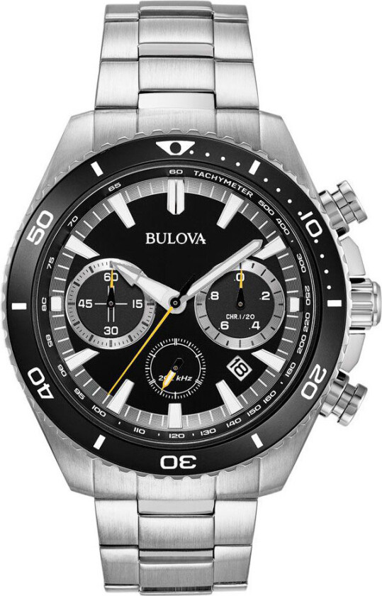Precisionist Chronograph 98B298 - Kvarts - Sølv - Herreklokker - Rustfritt stål - ledd m/pin - Mineral
