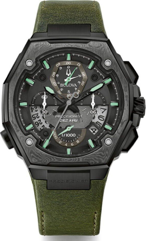 Precisionist X 98B355 - Kvarts - Sort - Herreklokker - Skinn - Safir