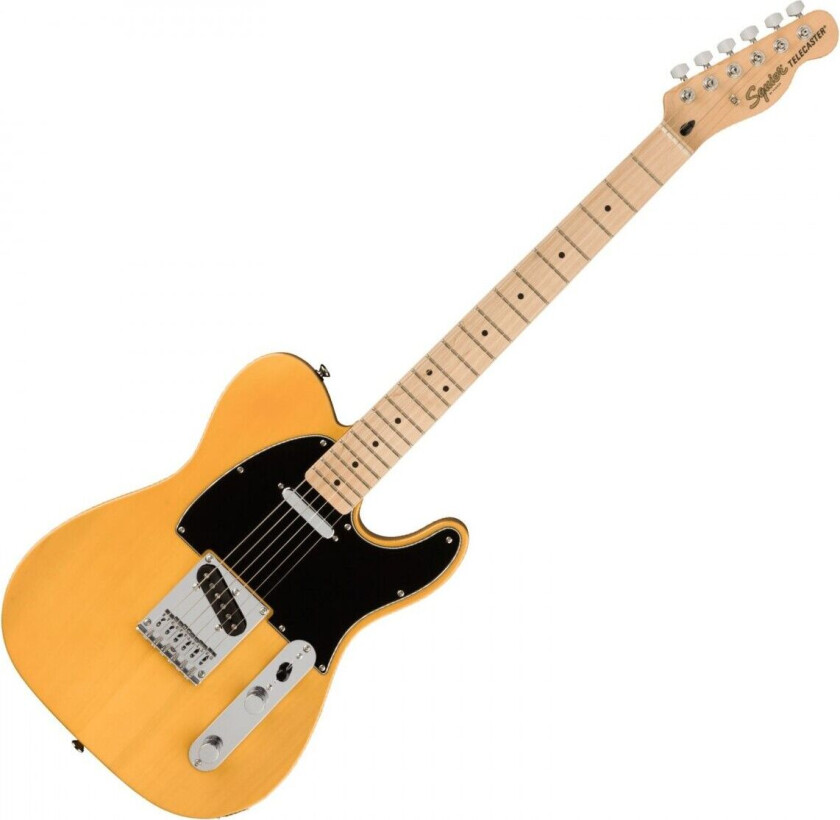 Squier Affinity Series Telecaster Butterscotch Blonde, Black Pickguard, Mn