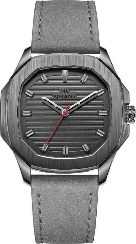 MI - Gun Metal Grey GMI-270L8-88 - Kvarts - Gunmetal - Herreklokker - Skinn - Mineral