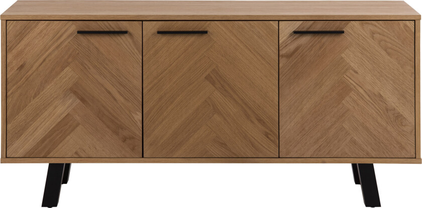 Bilde av Brighton skjenk sildebein med 3 dører eik dekor.