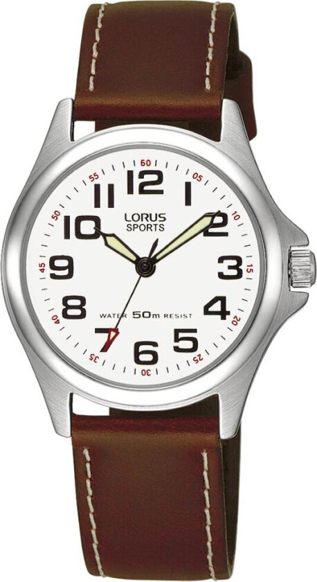 Ladies RRS51LX5 - Kvarts - Sølv - Unisex - Skinn - Akryl