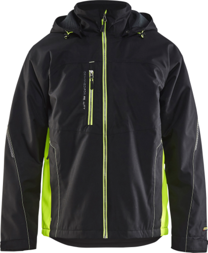 Skalljakke Sort/High Vis Yellow 4X