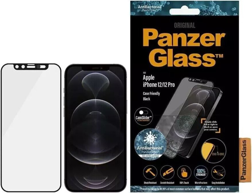 Apple iPhone 12 / 12 Pro CamSlide Case Friendly - Black