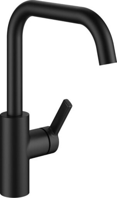 KWC LUNA E kjøkkenkran i matt sort med fast tut.