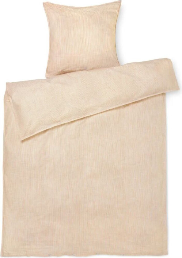 Monochrome Lines sengesett 140 x 200 cm Oker-hvit