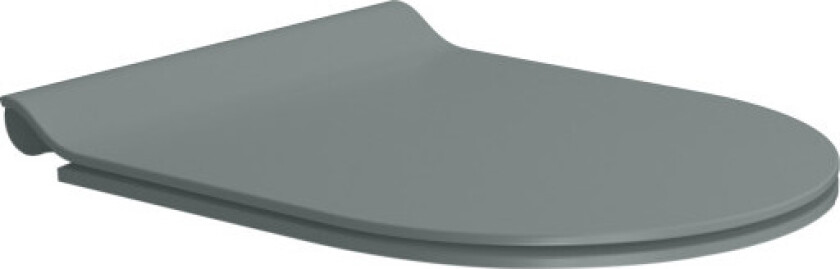 Slim toalettsete, soft close, avtagbar, matt grønn