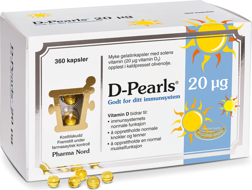 Bio-D-Pearl 20 mcg, 360 tabletter