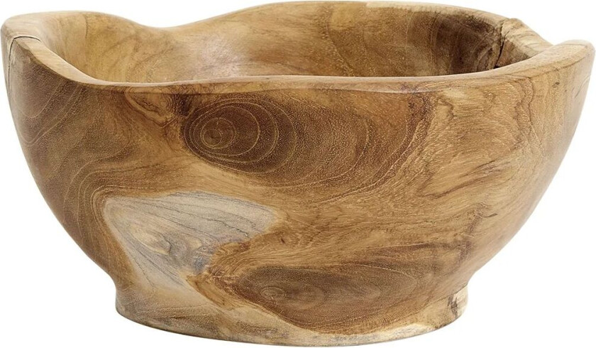 teak salatskål 20 cm Natur