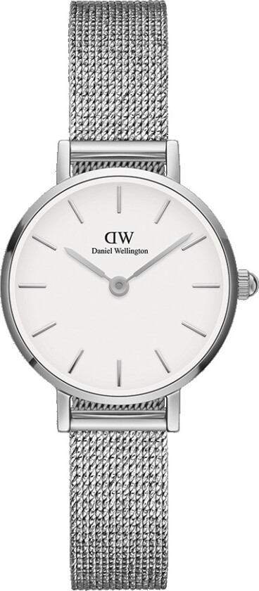 Classic Petite 24mm Sterling White DW00100442 - Kvarts - Sølv - Dameklokker - Meshlenke - Mineral