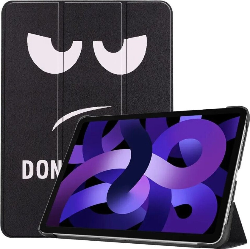 iPad Air 10.9" (2024) Tri-Fold Kunstskinn Flip Deksel m. Våkne / Sove Funksjon - "Don't Touch Me"