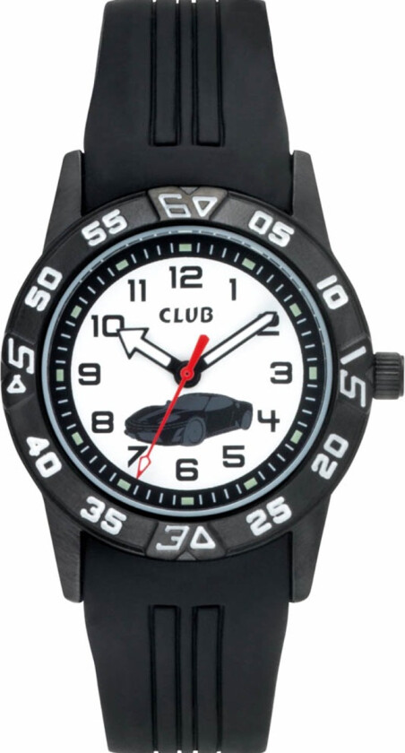 100M Black White A65190-5SS0A - Kvarts - Sort - Barneklokker - Gummi - Mineral