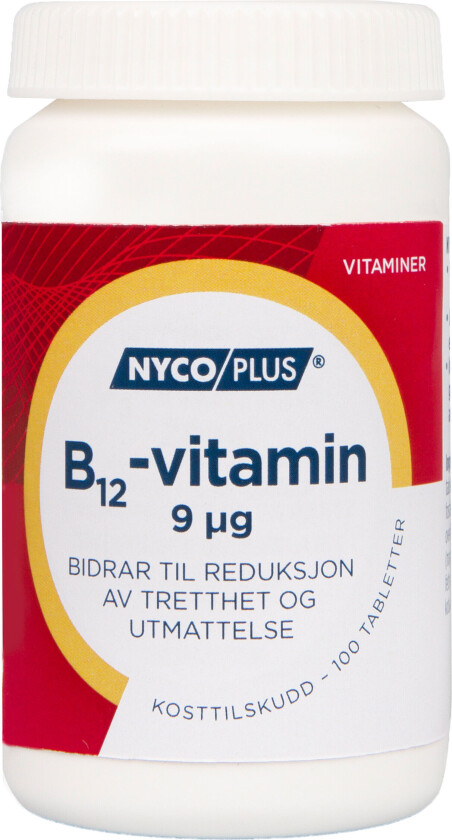 B12-vitamin 9 µg, 100 tabletter