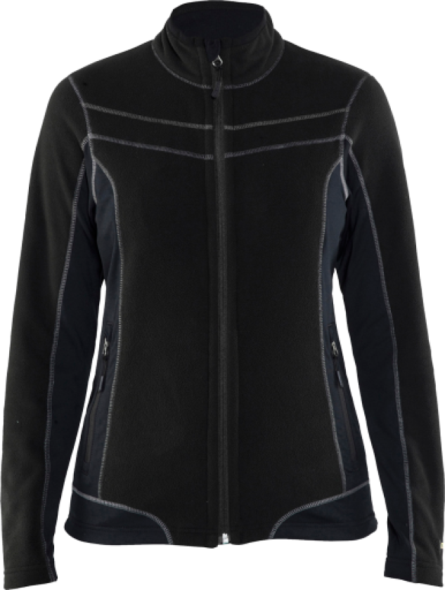 DAME MICROFLEECE JAKKE SORT M