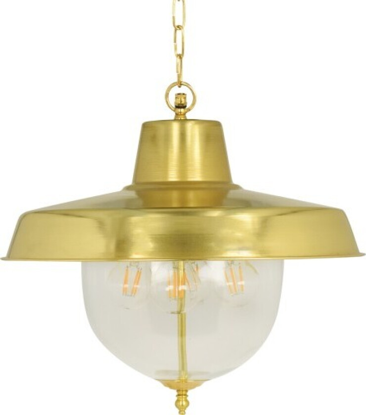 8527 Pendel med klart glass Ø41cm messing IP43