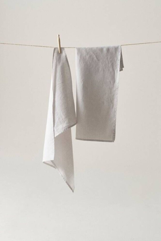 kjøkkenhåndkle 2-pk Lys grå