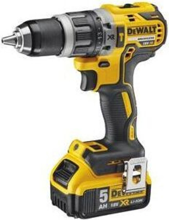 Dewalt DCD796P2 Slagbormaskin med 2 stk 5,0 Ah batterier og lader