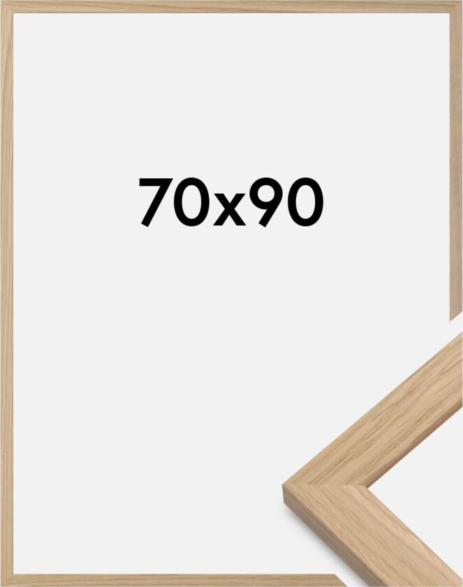 Ramme Oak Wood Akrylglass 70x90 Cm