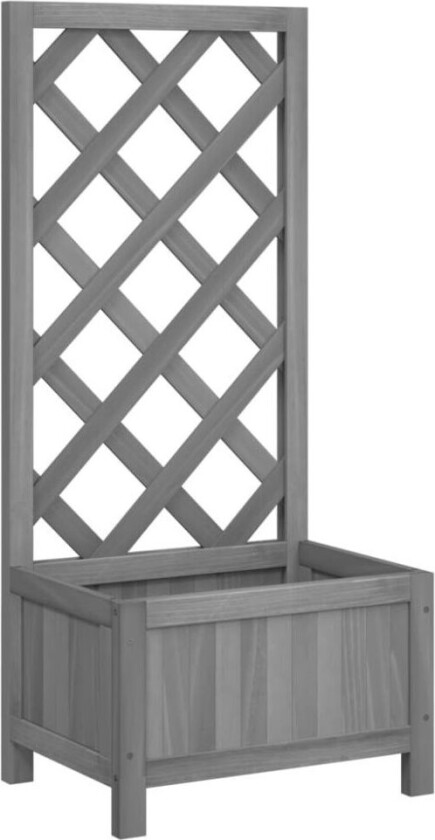 Plantekasse med espalier grå heltre gran