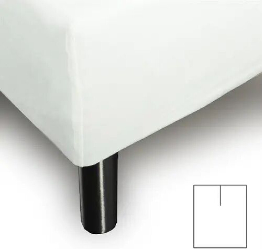 Splittlaken - 180x200x40 cm - Hvit stretchlaken - 100% Bomull -
