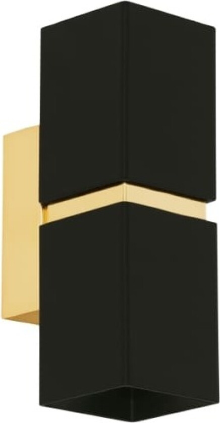 Passa, Overflatebehandlet, Rektangel, GU10, 3000 K, IP20, Sort, Gull