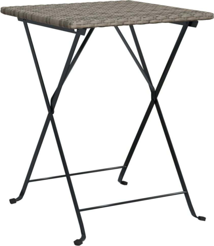 Sammenleggbart bistrobord grå 55x54x71 cm polyrotting