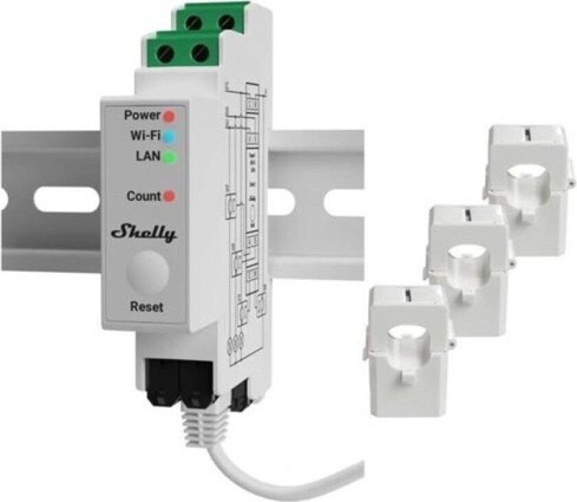 Shelly Pro 3em Din 3x400a Clamp