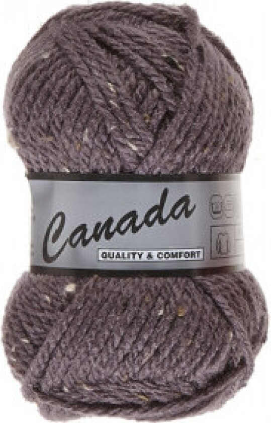 Lammy Canada Garn Mix 470 Mørk lilla/natur/brun