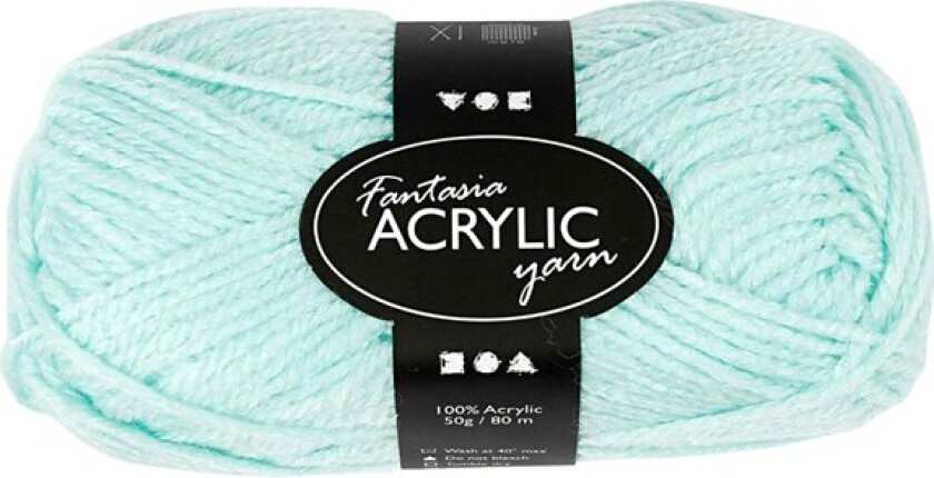 Acrylic yarn Mint green 50gr 80m