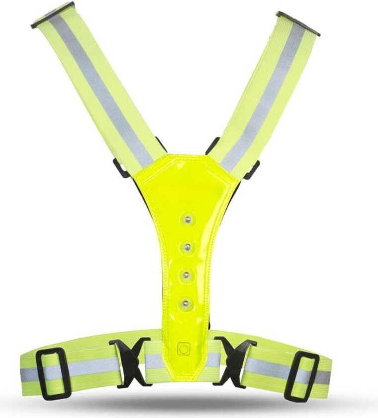 LED-refleksvest for løping, sykling og trening