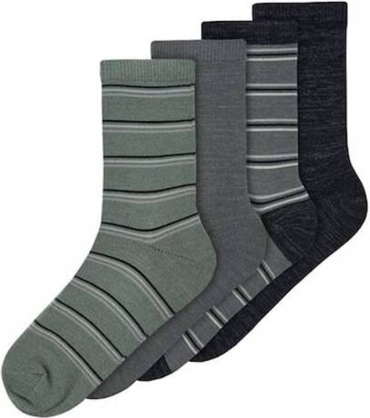 Wak 4 pk ullsokker kids -  blue graphite