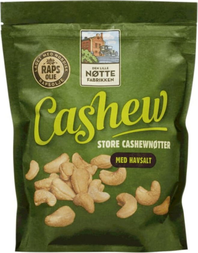 Cashewnøtter m/Havsalt 280g Dln