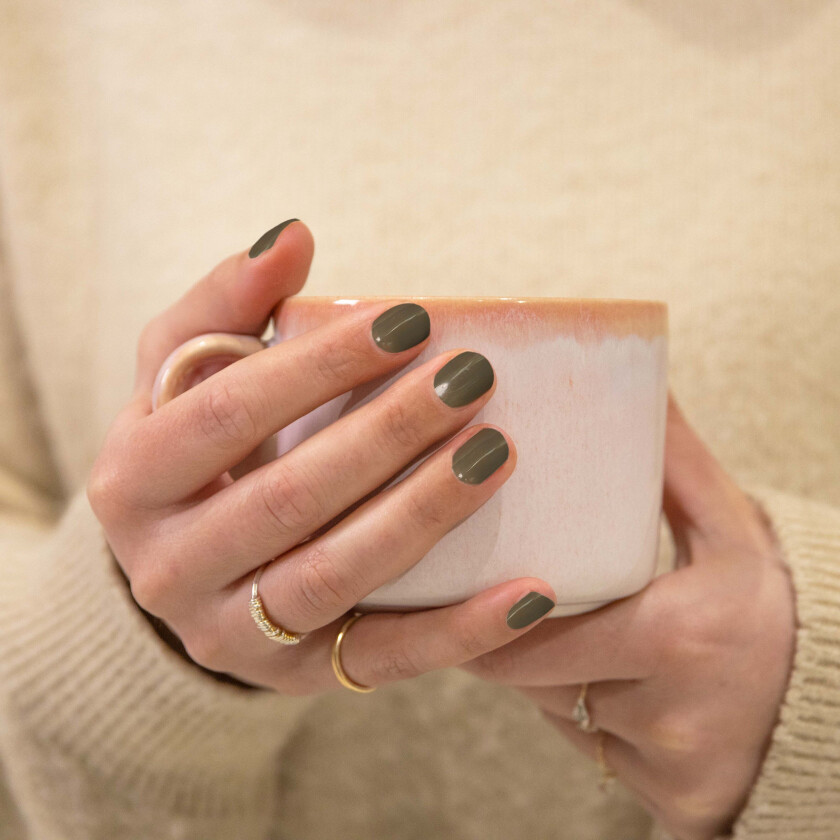 Green Nail Polish Khaki