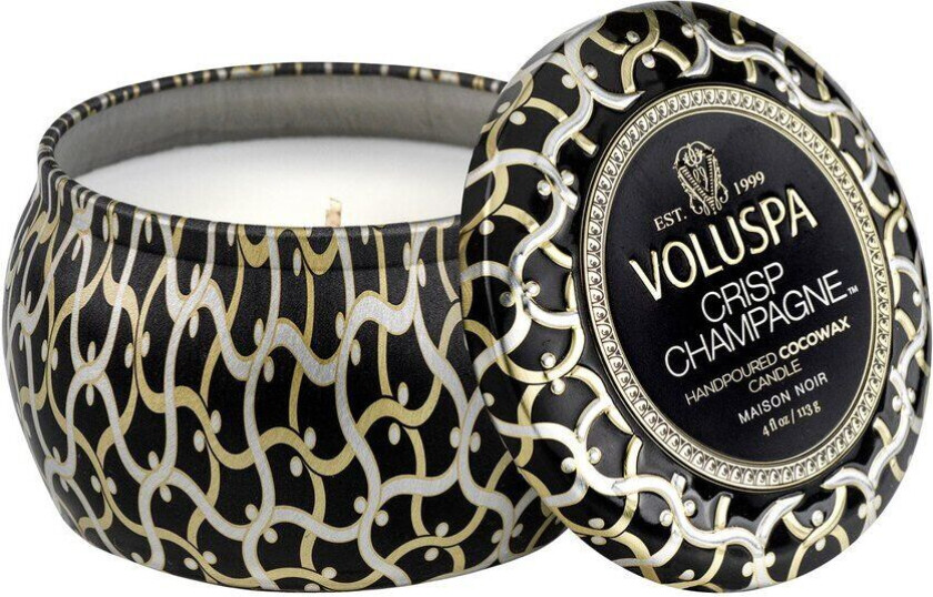 Bilde av Maison Noir Mini Tin duftlys 25 timer Crisp Champagne