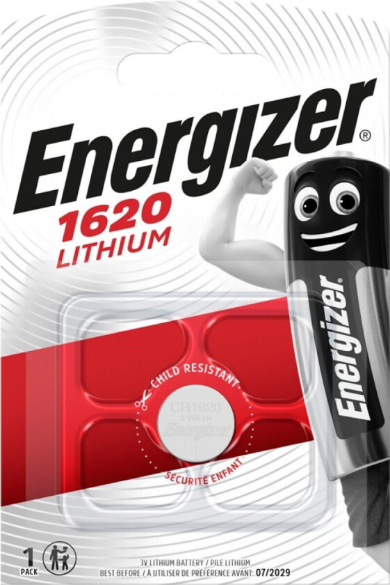 Lithium Knappecellebatteri CR1220, 3 V